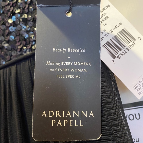 New Plus Size Balck Sequin Lace Formal Dress Excellent Condition - Picture 6 of 10